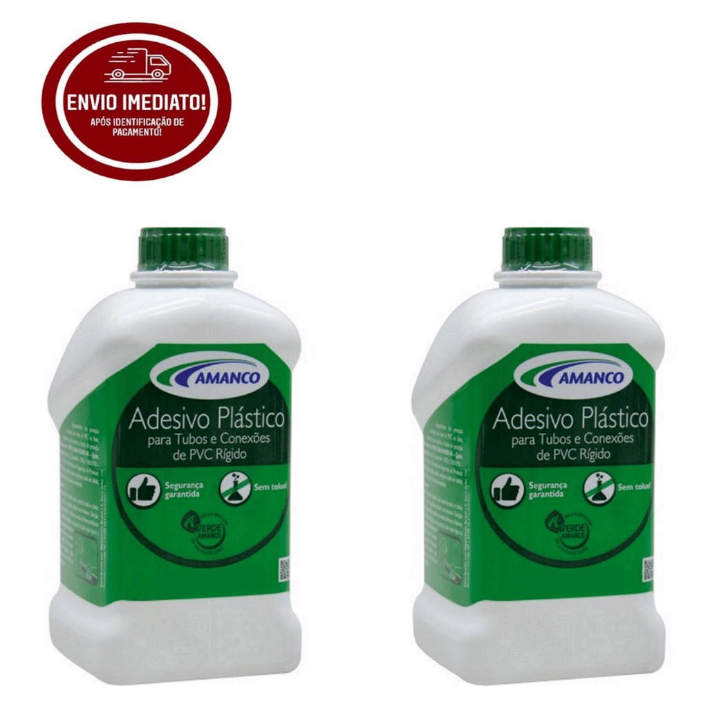 Kit C/ 2 Colas Adesivo Com Pincel 175g - Amanco | Shopee Brasil