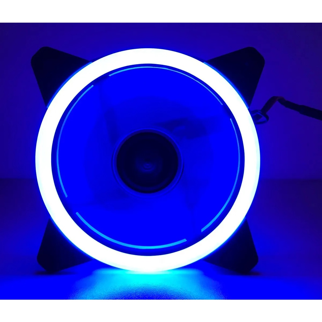 Cooler Fan ventoinha T-Dagger 120mm 3 Pinos + Molex 4 Pinos Led Luz Azul T-TGF200-B PC Gamer