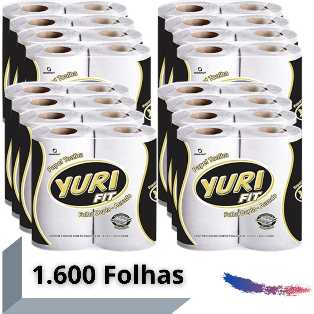 Yuri Papel Toalha Yuri Fit 2 Unidades com 100 Folhas