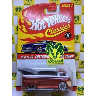 Bx143 hot wheels classics red customized vw drag truck h3br