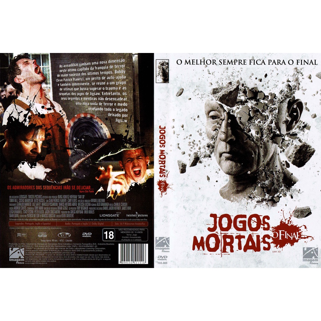 Dvd Coleção Jogos Mortais - 7 Filmes (Originais)