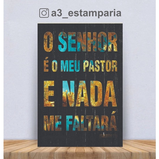 Enfeite de Mesa - Plaquinha MDF - O Senhor é o meu Pastor Independente  Outros Livraria Evangélica Casa da Bíblia Online Outros