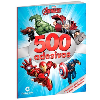 Livro 500 Adesivos E Atividade Heróis Vingadores Disney Infantil