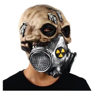 Máscara Látex Festa Halloween Caveira Chernobyl Tóxica