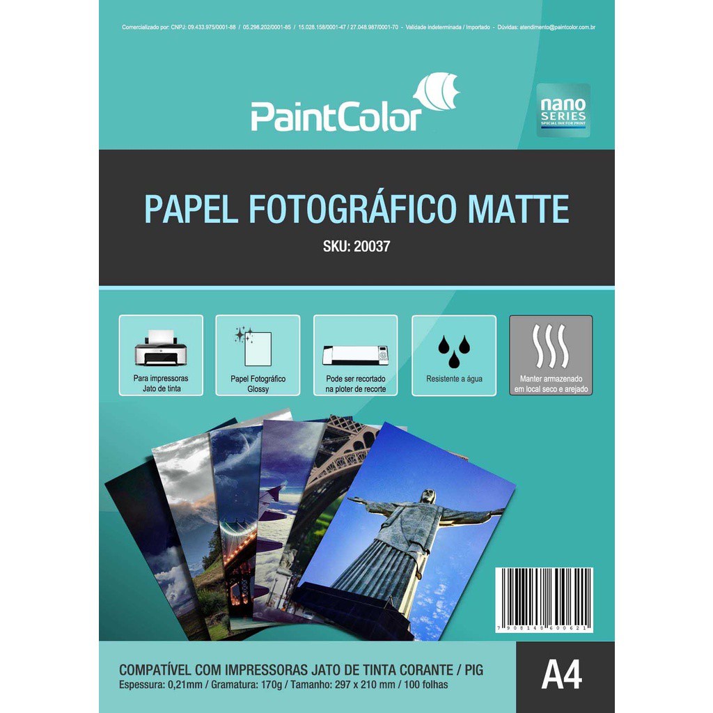 Papel Fotográfico Matte Para Jato De Tinta 170g A4 100 Folhas Shopee Brasil 2776