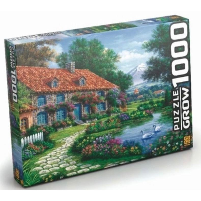 Puzzle 6000 pecas le petit cafe - quebra cabeca - GROW - Quebra