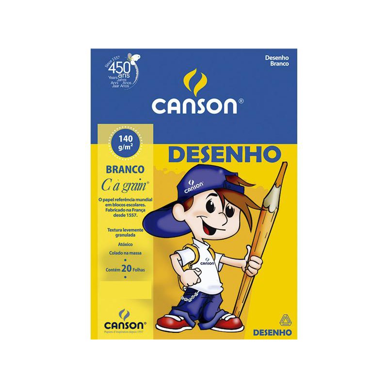 Bloco De Papel Técnico Para Desenho A4 Canson 140gm2 Com 20 Folhas Branco Creme Shopee Brasil 5163