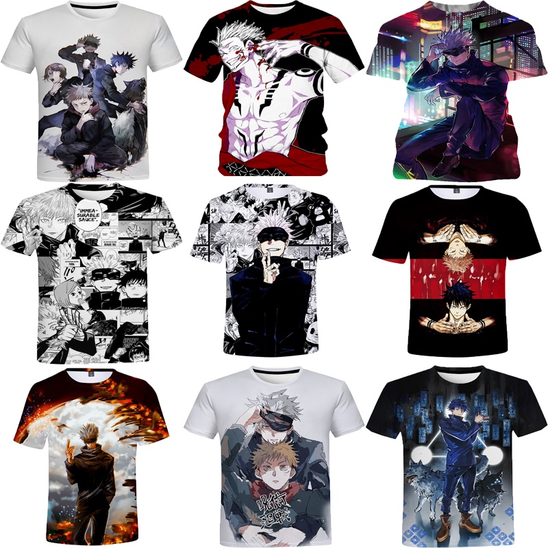 Camisa Masculina Anime Jujutsu Kaisen Estampa 3d Modelos Variados – Frete  Grátis – Loja Varinha Mágica