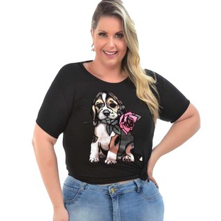 BLUSA FEMININA PLUS SIZE 6 PEÇAS ATACADO REVENDA CAMISETA PLUS SIZE