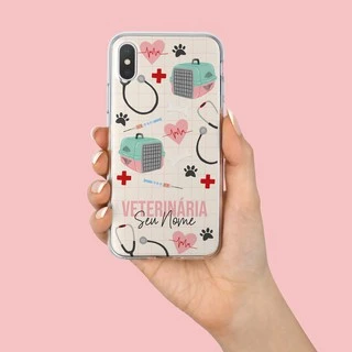 Capa Capinha de Celular Personalizada com sua Profissão - Veterinária