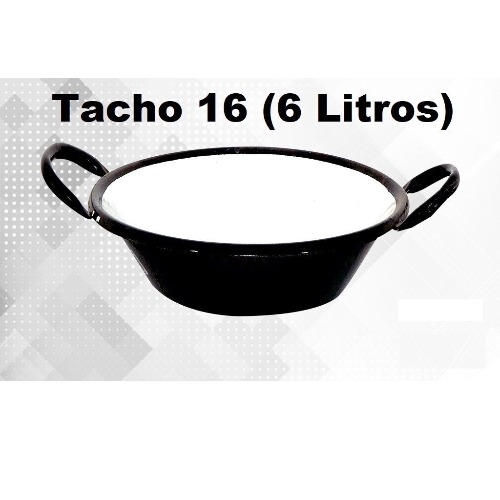 Tacho Esmaltado Para Frituras Nº 16 6 Litros Super Resistente Pastel, Salgados, Batata