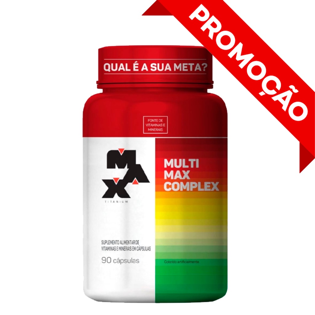 Multivitamínico Multimax Complex - 90 Cápsulas - Max Titanium | Shopee ...