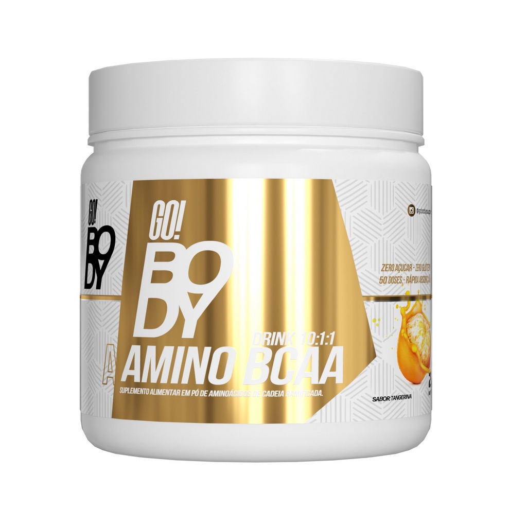 Amino BCAA 10:1:1 Drink 250g Go Body Sabor Tangerina Aminoácido Super ...