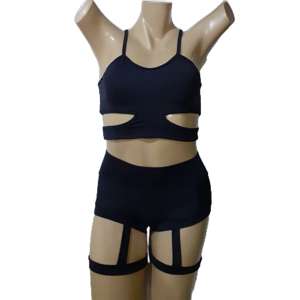 Conjunto Top Y Short Para Pole Dance Fitness