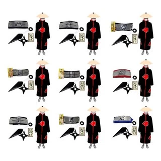 Manto Akatsuki Cosplay Kit Naruto Capa Kunai Itachi K201