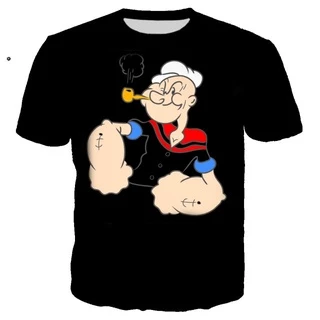 Camiseta Masculina Popeye Popai Personagem Desenho T-shirt