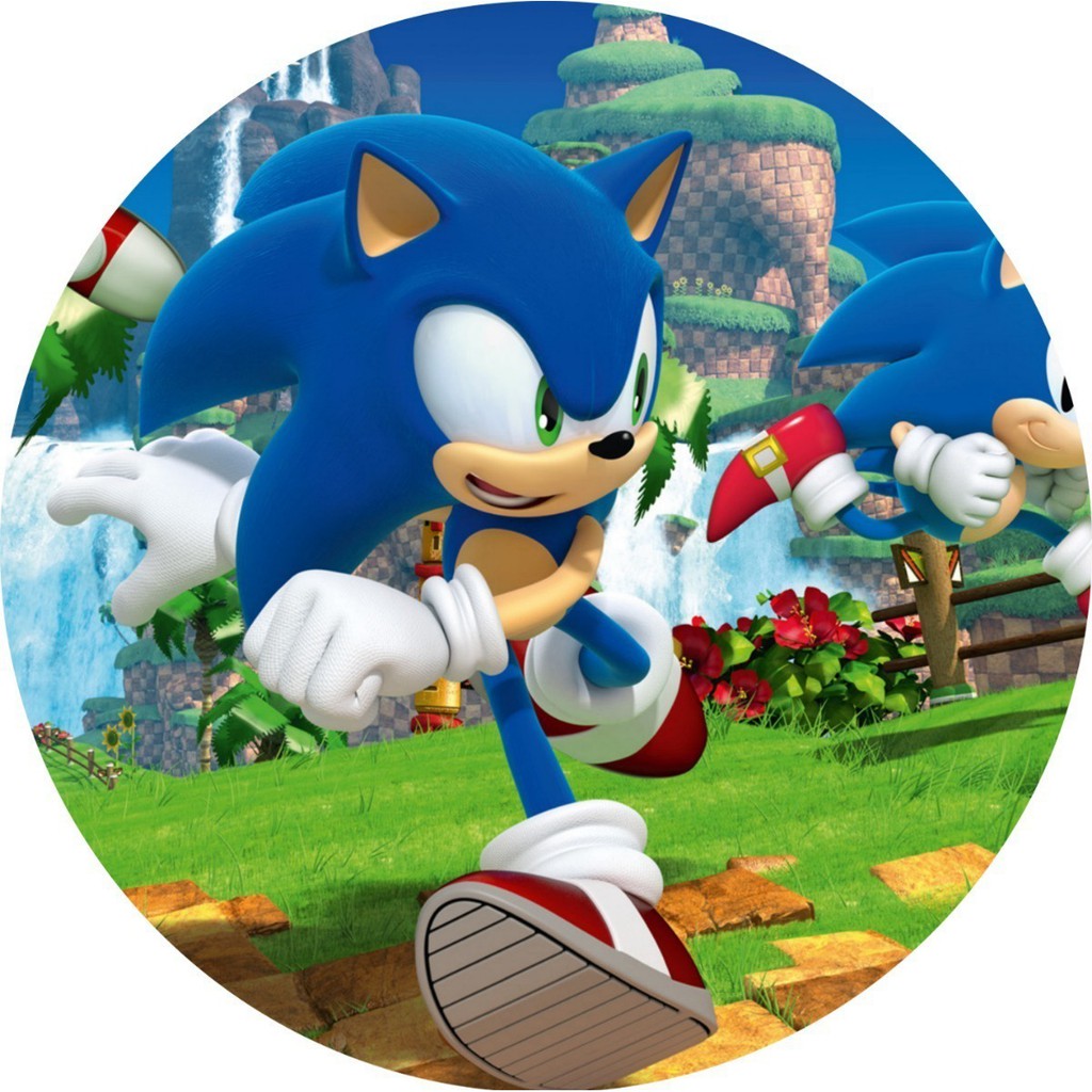 Painel Redondo Sonic Personagens - Adecore Tecidos