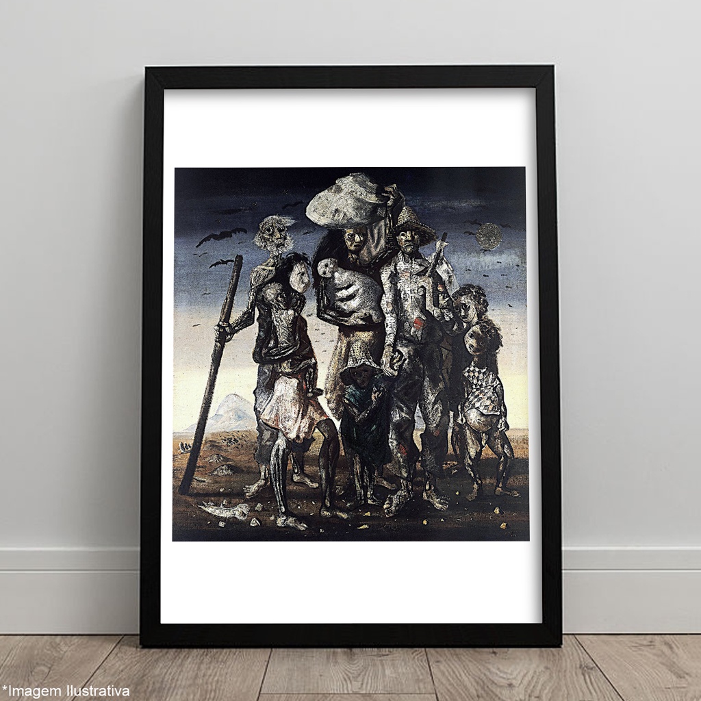 Quadro Os Retirantes Obra Candido Portinari Artes Famosas C/ Moldura ...