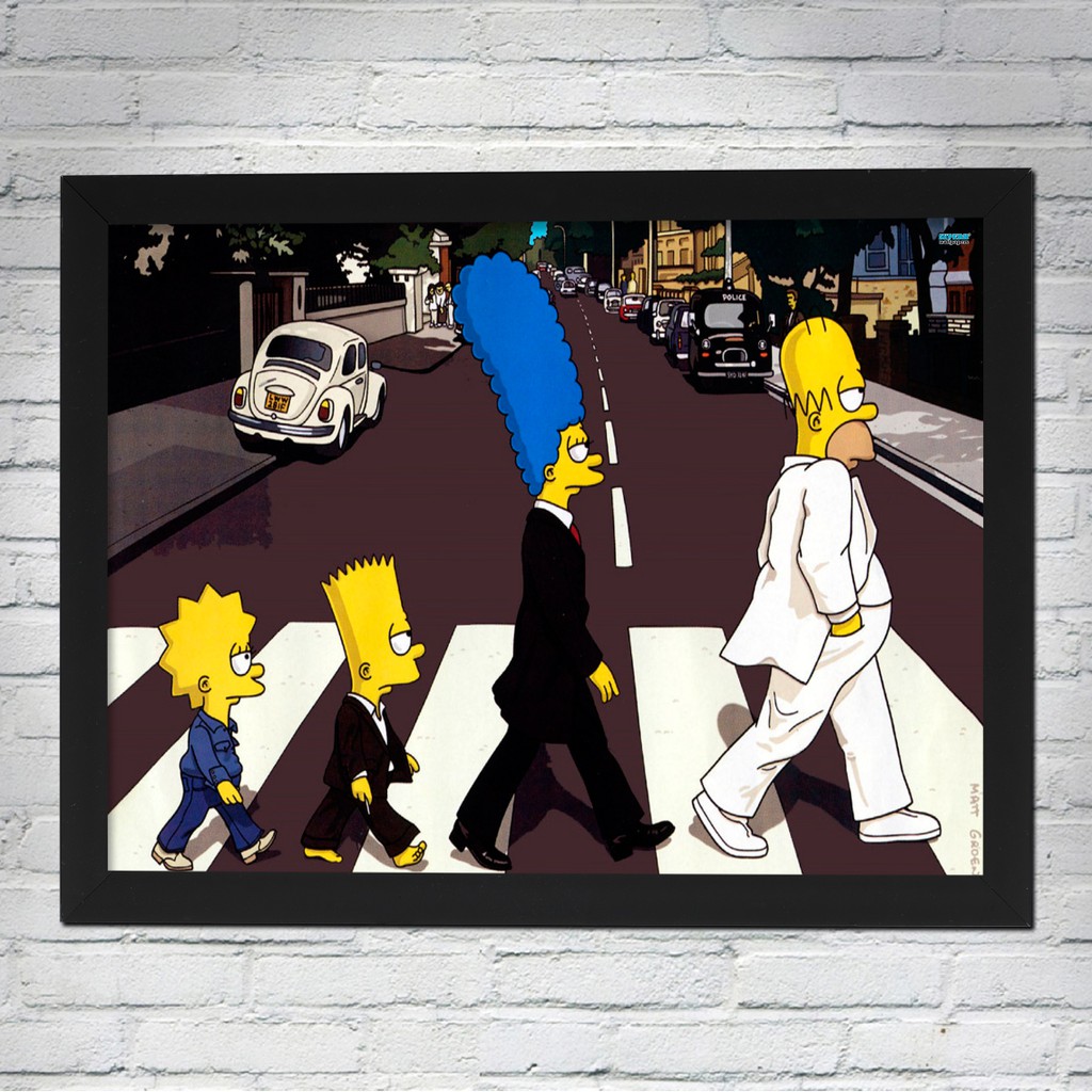 Quadro Simpsons Abbey Road Beatles | Shopee Brasil