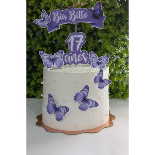 Um amor por esse bolo. #bolo #borboletas #lilas #prata