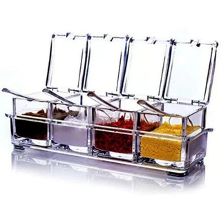 Porta Condimento Organizador Tempero Acrílico Cozinha em Oferta na Shopee