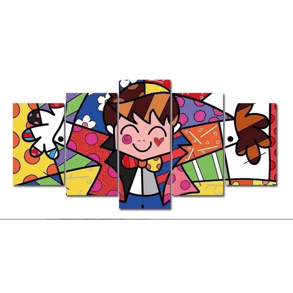 Quadro Decorativo Para Sala Quarto Romero Britto Abraço