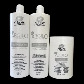 KIT ARGILA BRANCO (ARGILO THERAPY) CABELOS DANIFICADOS USE ME 1kg