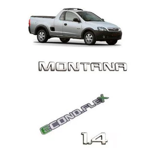 Kit Emblemas Montana 1.4 Econoflex - Chevrolet + Brinde