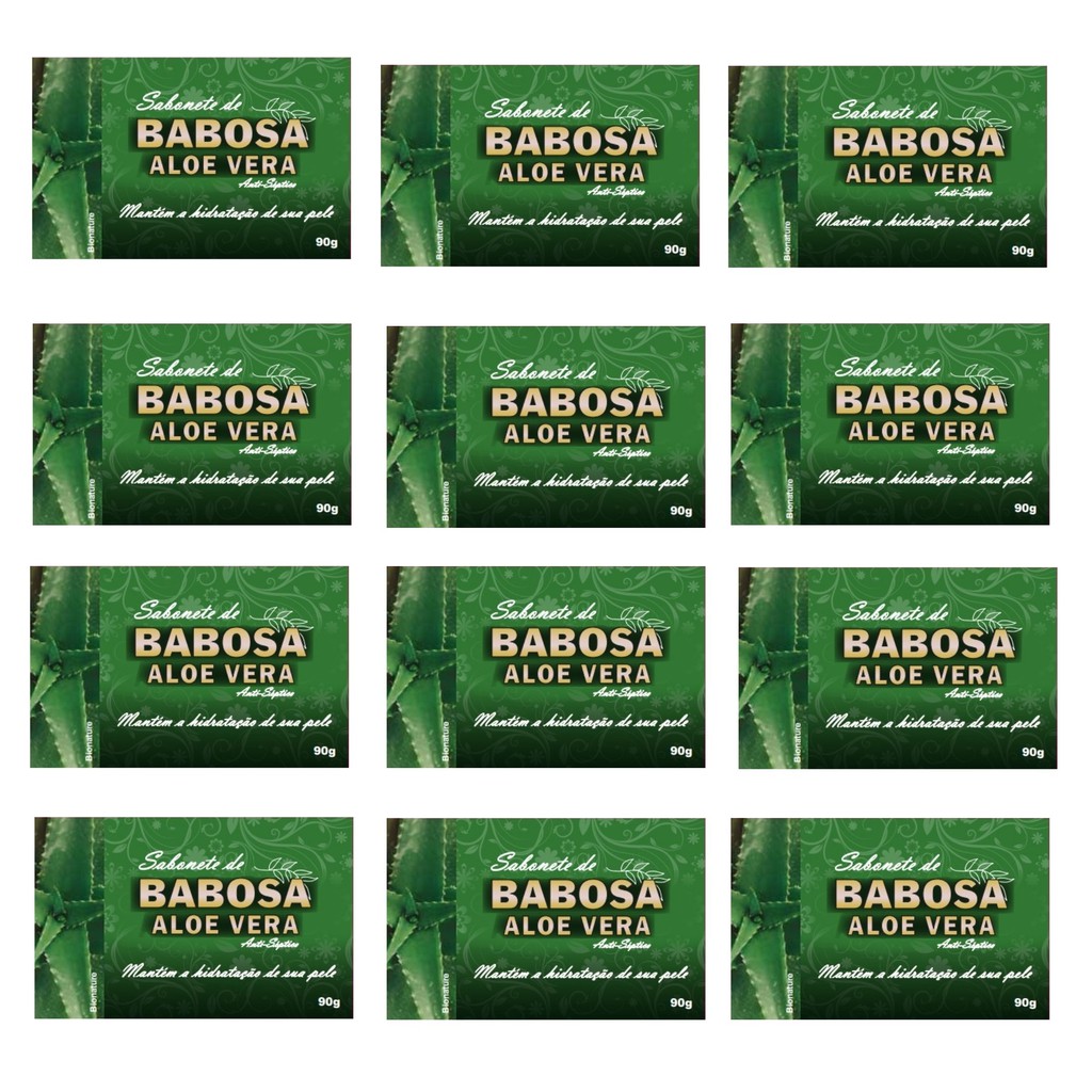 Sabonete de Babosa 12 unidades - ENVIO IMEDIATO