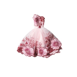 Roupas de boneca de 30 cm despertar vestido de princesa bordado de renda  acessórios de vestir roupas