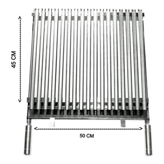 Churrasqueira Inox Com Grelha Argentina C Pernas de Apoio - INOX