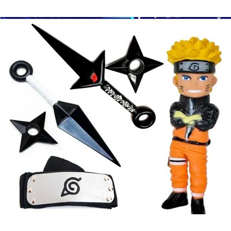 Cartela Brinquedo Naruto Com Bandana Shuriken Kunai Boneco Shopee Brasil