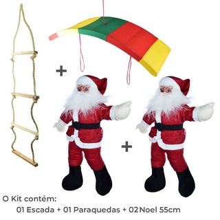 Boneco Papai Noel Tradicional na Corda - 90cm