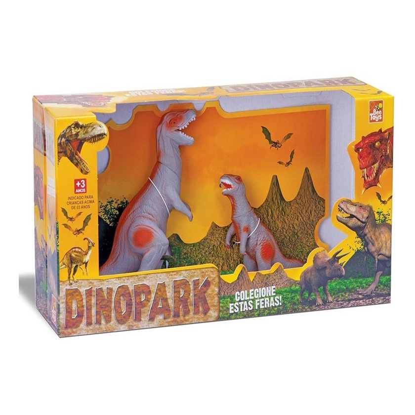 Dinossauro Dinopark Bee Toys 681 Hunters T-Rex 60cm Articulado