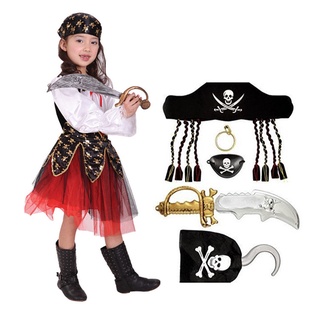 Traje pirata para meninas, fantasias extravagantes, fantasias de Halloween,  fantasia, infantil Cosplay, roupas infantis, festa de aniversário,  carnaval, crianças - AliExpress