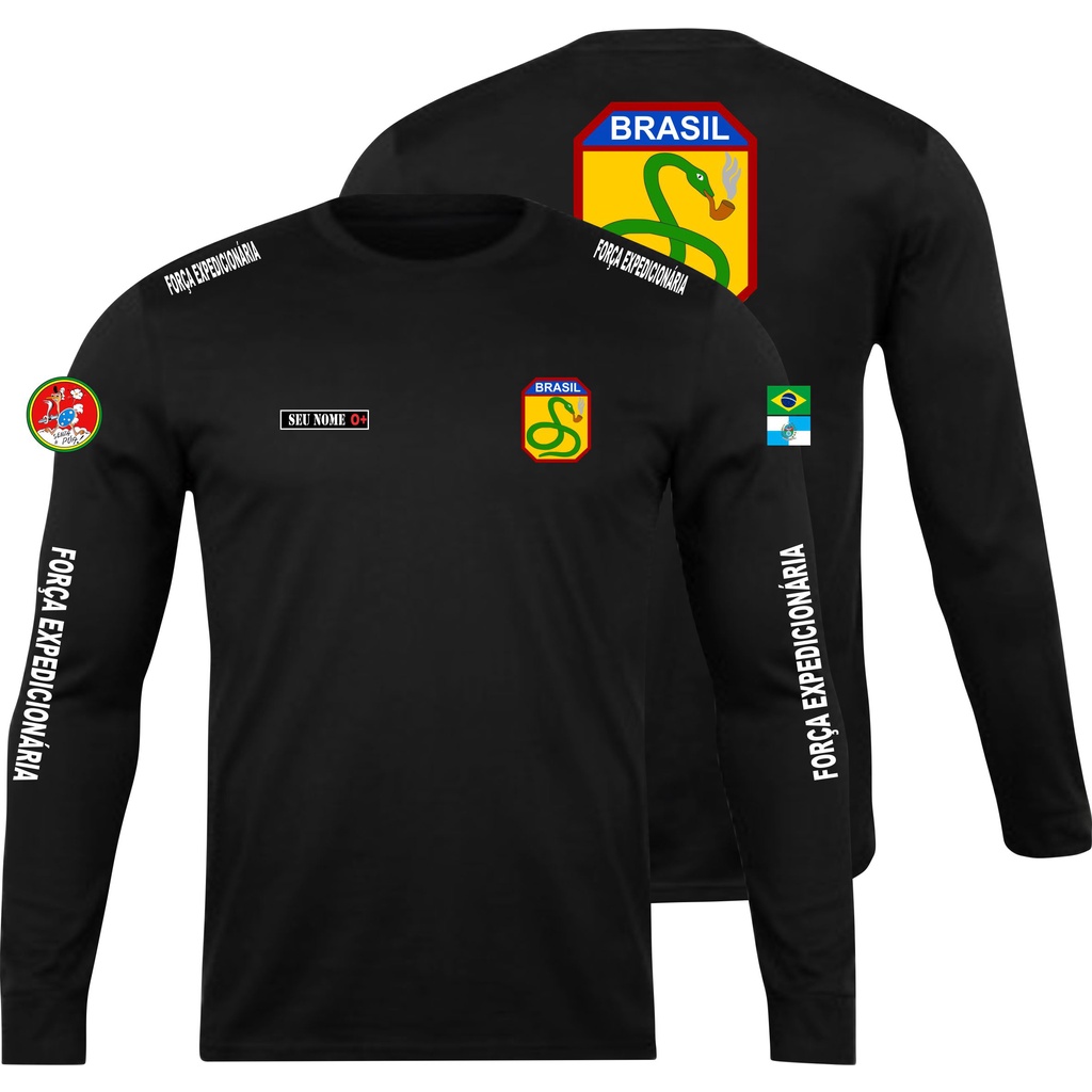 Camisa Manga Longa Feb Força Expedicionária Brasileira Top | Shopee Brasil