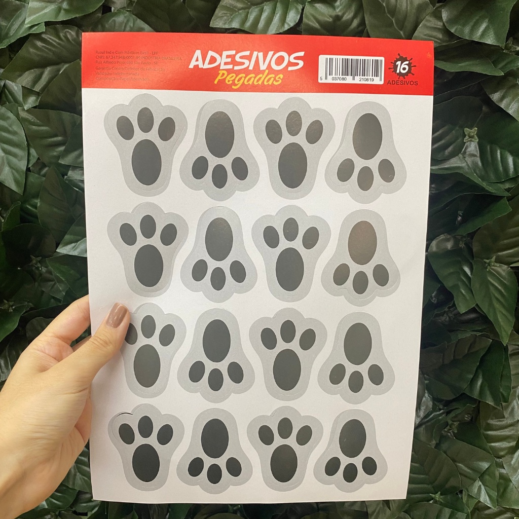 Adesivos Pegadas Coelho Páscoa Pata de Coelhinho Cartela Colante ...