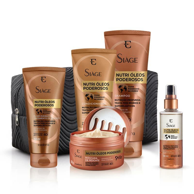 Kit Siáge Nutri Óleos Poderosos+ oleobifasico + necessaire - Eudora