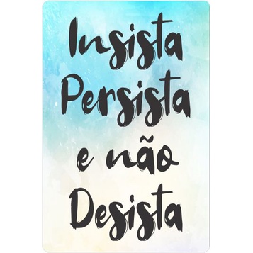 Caneca Porcelana Frases de Motivação Insista, Persista E Nunca Desista  Presente