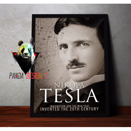 Quadro Nikola Tesla Inventor Engenharia Mecanica Decoração