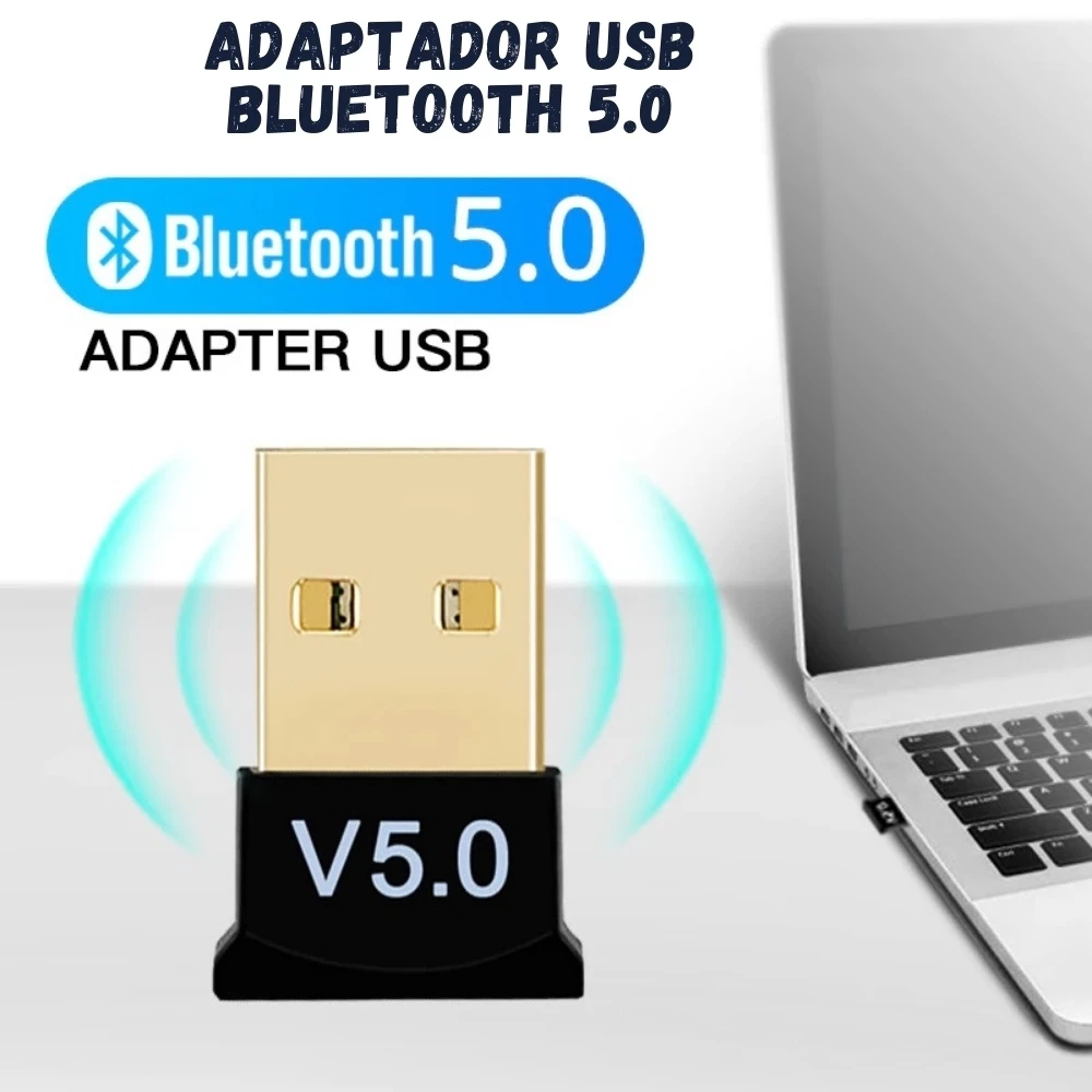 Adaptador USB Sem Fio Bluetooth 5.0 Dongle Receptor De Internet Para Pc