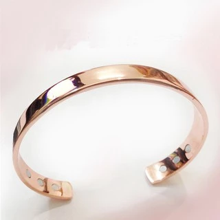Bracelete / Pulseira Cobre Extremidades Magnéticas 6 Ímãs - Radiestesia - NO BRASIL!