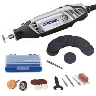 Retífica Dremel 3000 c/ Acessórios DREMEL + Kit Discos de Corte c/ 35 Peças e Mandril