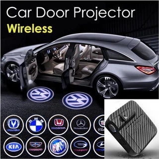 1 Pcs Universal Led Car Porta Bem-Vindo Projetor De Luz Logotipo Do Laser Fantasma Sombra Luzes Sem Fio Decorativa Lâmpada Da Carro Acessórios