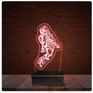 Abajur Luminária Acrílico Led - Astronauta Desenho 13