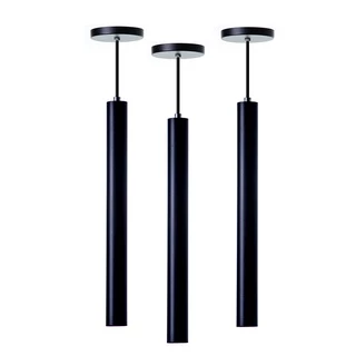 Kit 3 Pendente Tubo Cilindro Alumínio 30cm