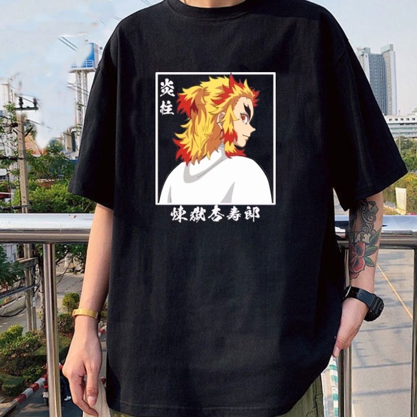 Camiseta Demon Slayer Rengoku - Hashira do fogo Bordada - Escorrega o Preço