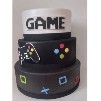 Topo de bolo de casamento, tema de console de jogo divertido tema de  casamento chá de noiva ou bolo de aniversário (console de jogo)