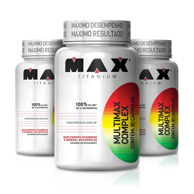 Kit 03 Multivitamínico Multimax 90 Cáps - Max Titanium Promoção ...