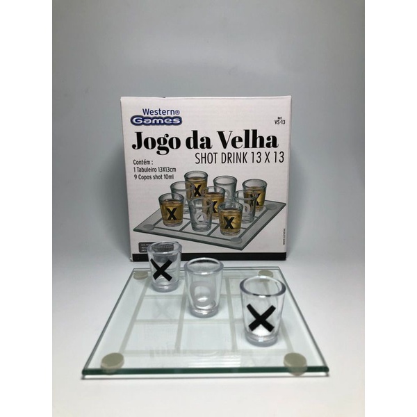 Jogo Da Velha Com Copos Drink Shot Dose 10ml